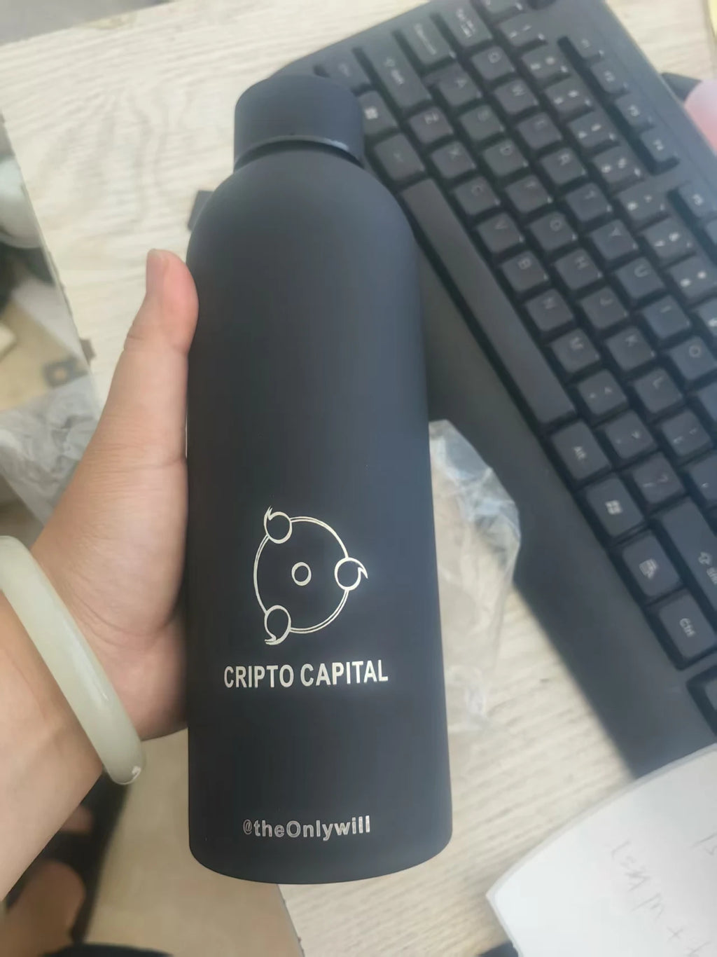 Custom Logo Name Thermos Large Vacuum Flask Stainless Steel Portable Thermos Bottle Outdoor Sports Water Bottle Travel Mug 500ml