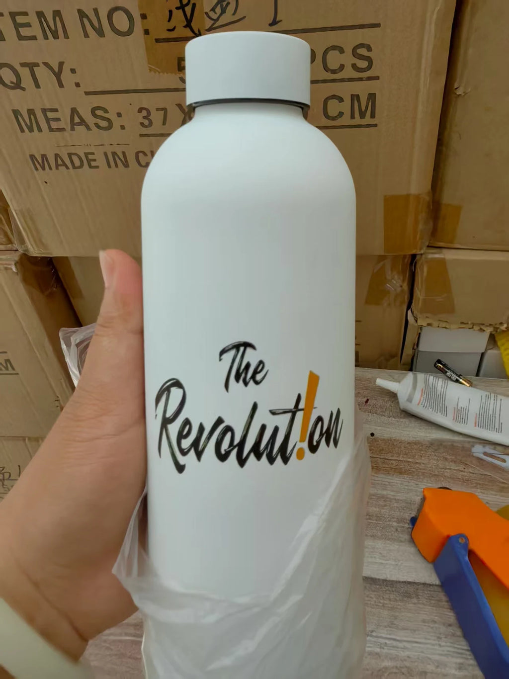 Custom Logo Name Thermos Large Vacuum Flask Stainless Steel Portable Thermos Bottle Outdoor Sports Water Bottle Travel Mug 500ml