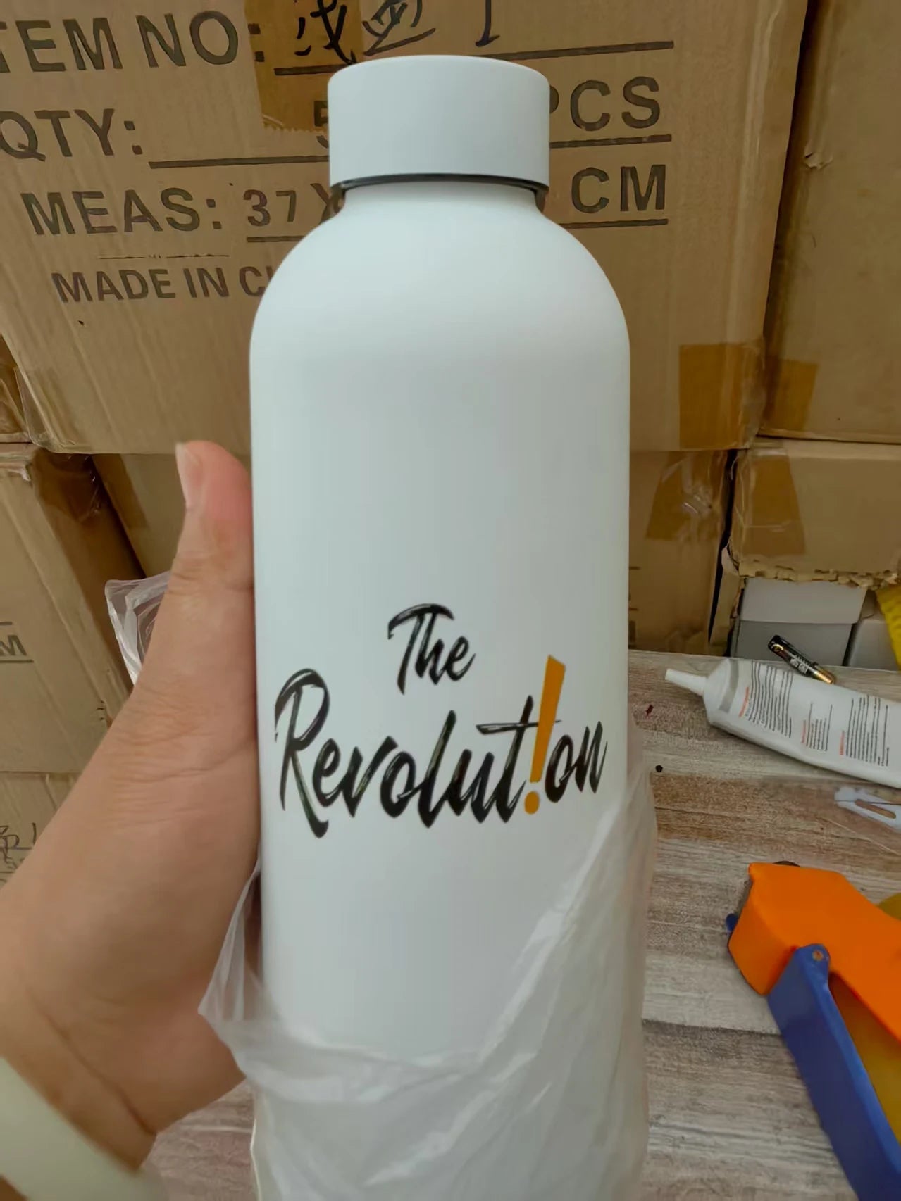 Custom Logo Name Thermos Large Vacuum Flask Stainless Steel Portable Thermos Bottle Outdoor Sports Water Bottle Travel Mug 500ml